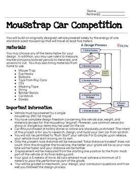 Mousetrap Cars—Super Value Guided-Inquiry Kit