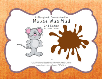 Preview of Mouse Was Mad  A Storybook Companion
