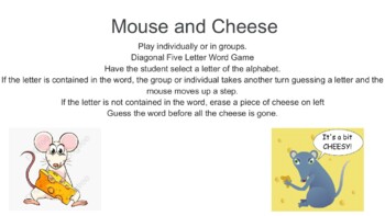 Preview of Mouse and Cheese: A Five Letter Word Game