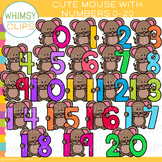 Mouse with Numbers Clip Art