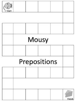 Preview of Mousy Prepositions Board Game
