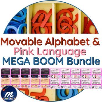 Preview of Movable Alphabet with ENTIRE Pink Language BOOM ONLINE ACTIVITIES Bundle BTS
