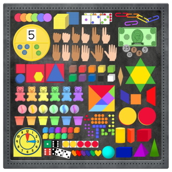 Preview of Movable Clip Art - Math Manipulatives - Commercial Use Permitted, KG & 1st
