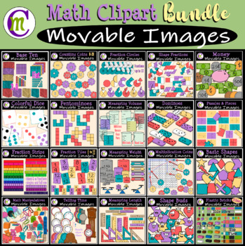 Preview of Movable Math Clipart BUNDLE  | Moveable Images Clipart