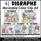 Movable PHONICS Clip Art 41 Digraphs Digital Digi Clip Art