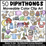 Movable PHONICS Clip Art 50 Diphthongs Digital Digi Clip Art