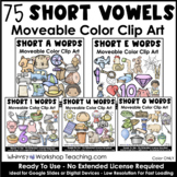 Movable PHONICS Clip Art 75 Short Vowel 5 Pack Digital Dig