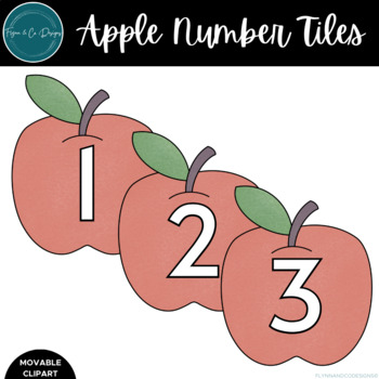 Movable Tiles Apple Numbers | Clipart | Flynn & Co. Designs by ...