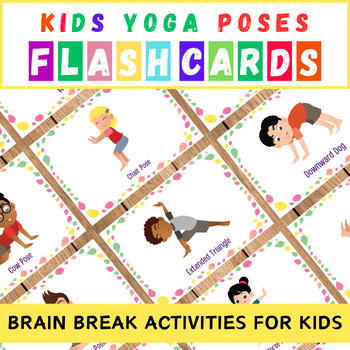 Preview of Move It! Yoga Flash Cards: 16 Fun Poses for Kids - Printable Brain Break Activit