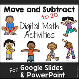 Move & Subtract Digital Math (to 20) for Google Slides PowerPoint