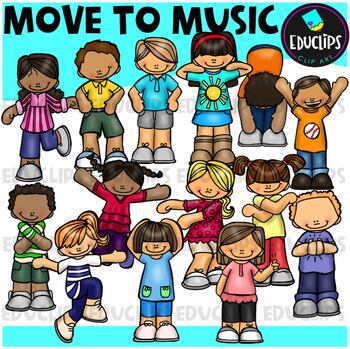 Preview of Move To Music 1 Clip Art Set {Educlips Clipart}
