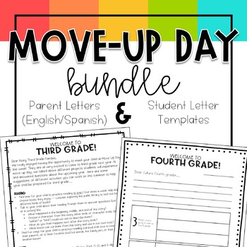 Preview of Move Up Day Bundle -- Parent Letters & Student Letter Templates
