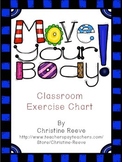 Move Your Body: Classroom Exercise Chart (autism, special ed)