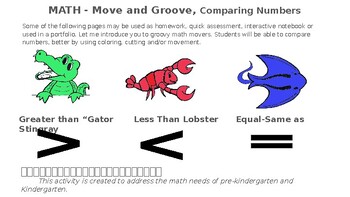 Preview of Move and Groove Math, Comparing Numbers