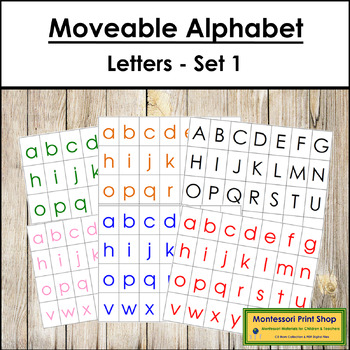Montessori Moveable Alphabet Clip Art