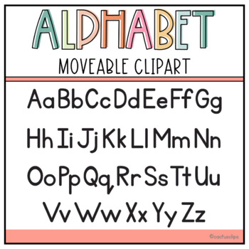 Preview of Moveable Alphabet Letters Clip Art - for Paperless Resources