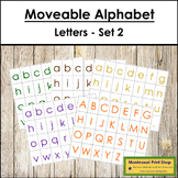 Moveable Alphabet Print Letters (5 Colors) - Set #2