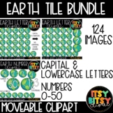 Moveable Clipart EARTH LETTER AND NUMBER TILE CLIPART Spac