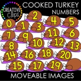Moveable Cooked Turkey Numbers 0-20 (Thanksgiving Moveable
