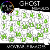 Moveable Ghost Numbers 0-20 (Halloween Moveable Images)