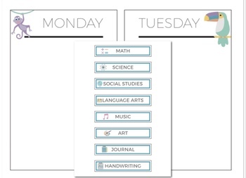 Preview of Editable Weekly Homeschool Schedule