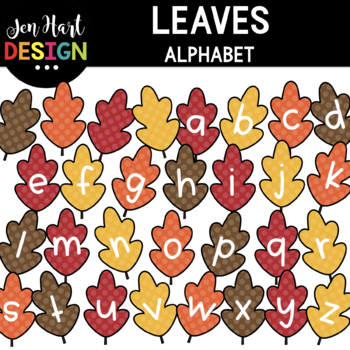 Preview of Fall Clipart - Leaves Letters Clip Art - Jen Hart Design