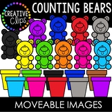 Moveable Images: Counting Bears and Cups {Creative Clips Clipart}