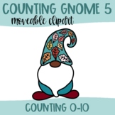 Moveable Images Counting Blue Fall Gnome Clipart