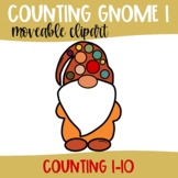 Moveable Images Counting Orange Fall Gnome Clipart