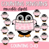 Moveable Images Counting Penguins Clipart