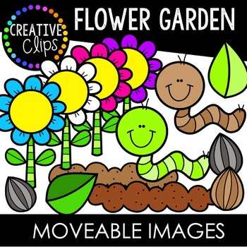 Preview of Moveable Images: FLOWER GARDEN {Creative Clips Clipart}