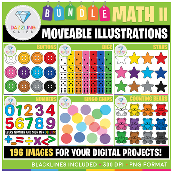 Preview of Moveable Images MATH Bundle Set II - 196 Images!