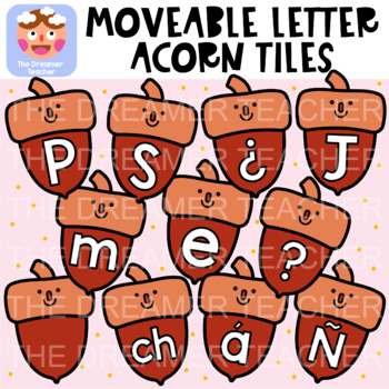 Preview of Moveable Letter Acorn - Fall Clipart for Digital Resources