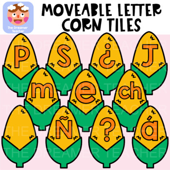 Preview of Moveable Letter Corn - Thanksgiving Clipart for Digital Resources