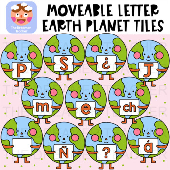 Preview of Moveable Letter Earth Planet - Clipart for Digital Resources