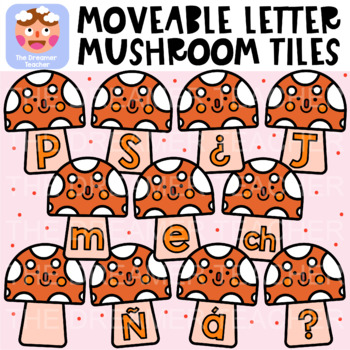 Preview of Moveable Letter Mushroom - Fall Clipart for Digital Resources