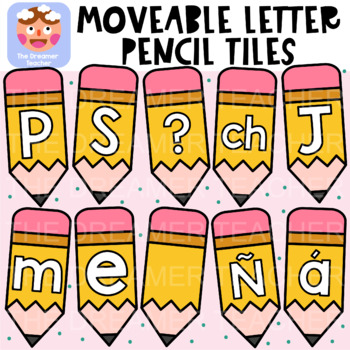 Preview of Moveable Letter Pencil - Back to School Clipart for Digital Resources