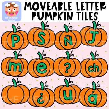 Preview of Moveable Letter Pumpkin - Fall Clipart for Digital Resources