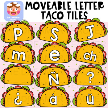 Preview of Moveable Letter Taco - Cinco de Mayo Clipart for Digital Resources