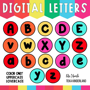 Moveable Letters Clip Art for Distance Learning by TeKa Kinderland