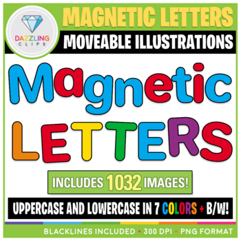Preview of Moveable Magnetic Letters Clipart -  1032 Images!
