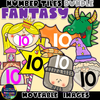 Preview of Moveable NUMBERS: FANTASY BUNDLE - 6 Sets