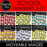 Moveable Numbers: SCHOOL Bundle (6 Moveable Image Sets)