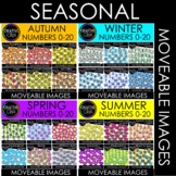 Moveable Numbers: SEASONS BUNDLE (24 Moveable Image Sets)