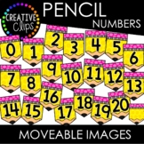 Moveable Pencil Numbers 0-20 (School Moveable Images)