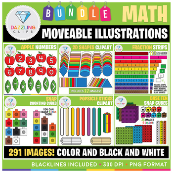Preview of Moveable Images MATH Bundle - 291 Images!
