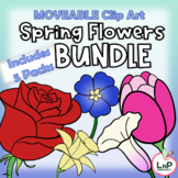 Moveable Spring Flowers Bundle for Digital Resources and T