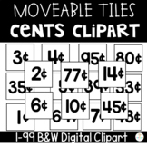 Moveable Tiles Money Cents to 99 Clipart Create Digital or