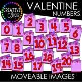 Moveable Valentine Card Numbers 0-20 (Valentine Moveable Numbers)