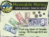 Moveable money clipart CANADIAN bills and coins